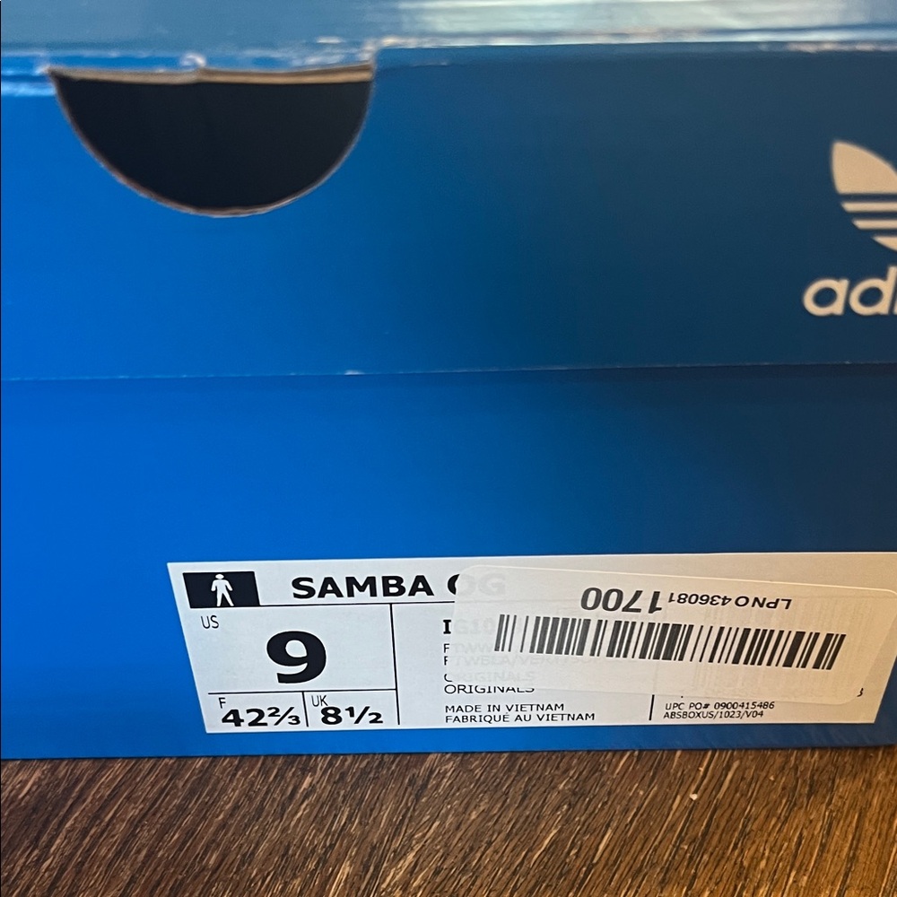 Adidas Samba OG White & Green Shoes Sneakers - New with tags and box 9 - Picture 5 of 8
